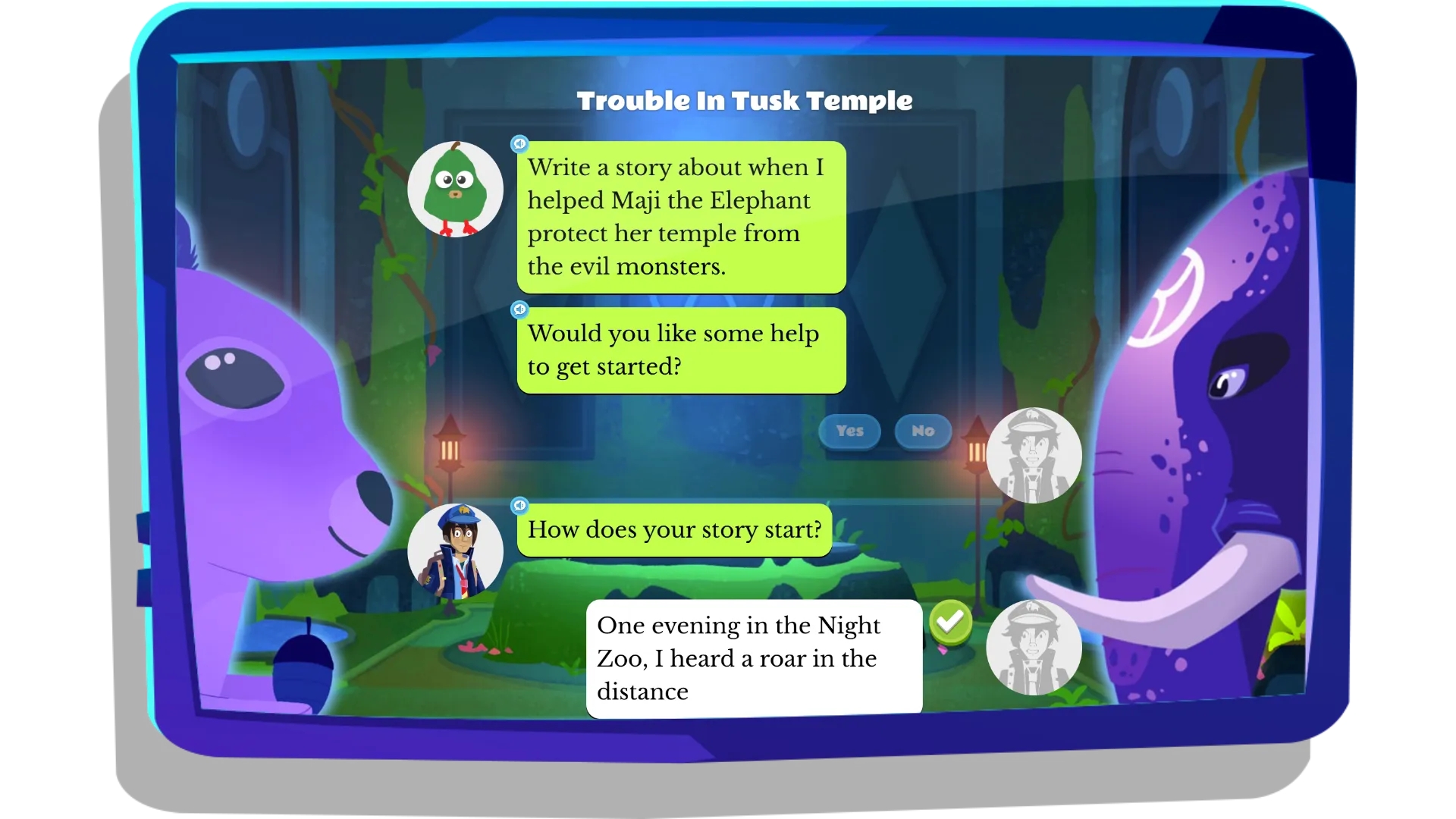 An interactive Writing Adventure