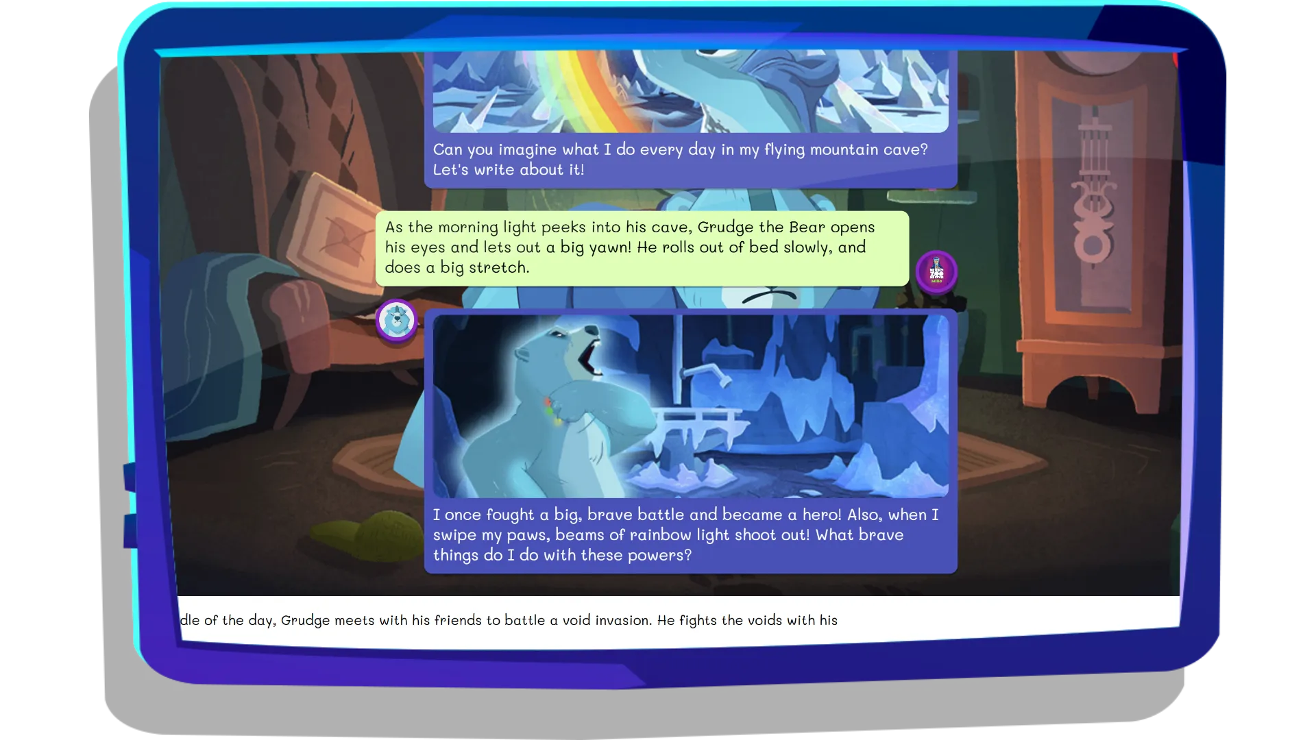 An interactive Write Ignite creative writing activity