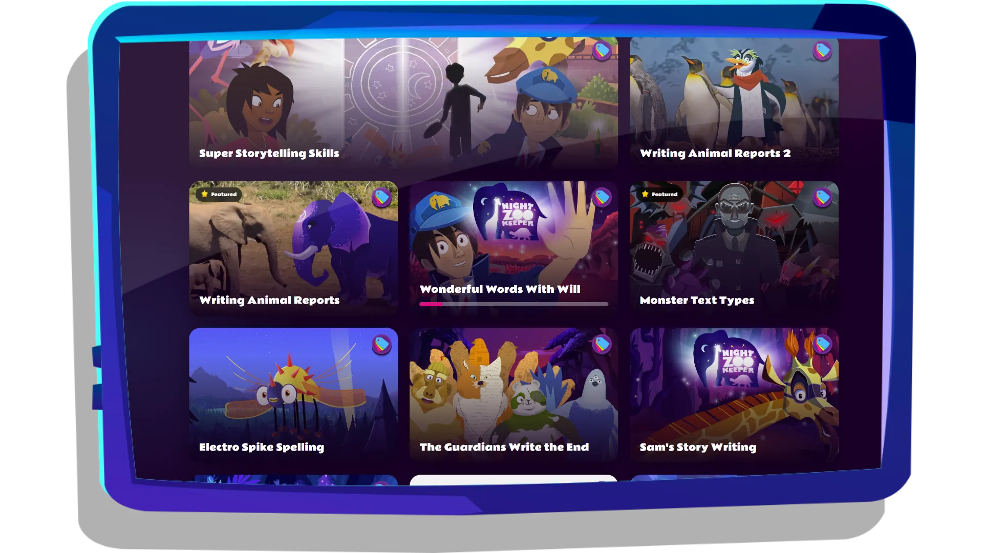 The interactive TV lesson library