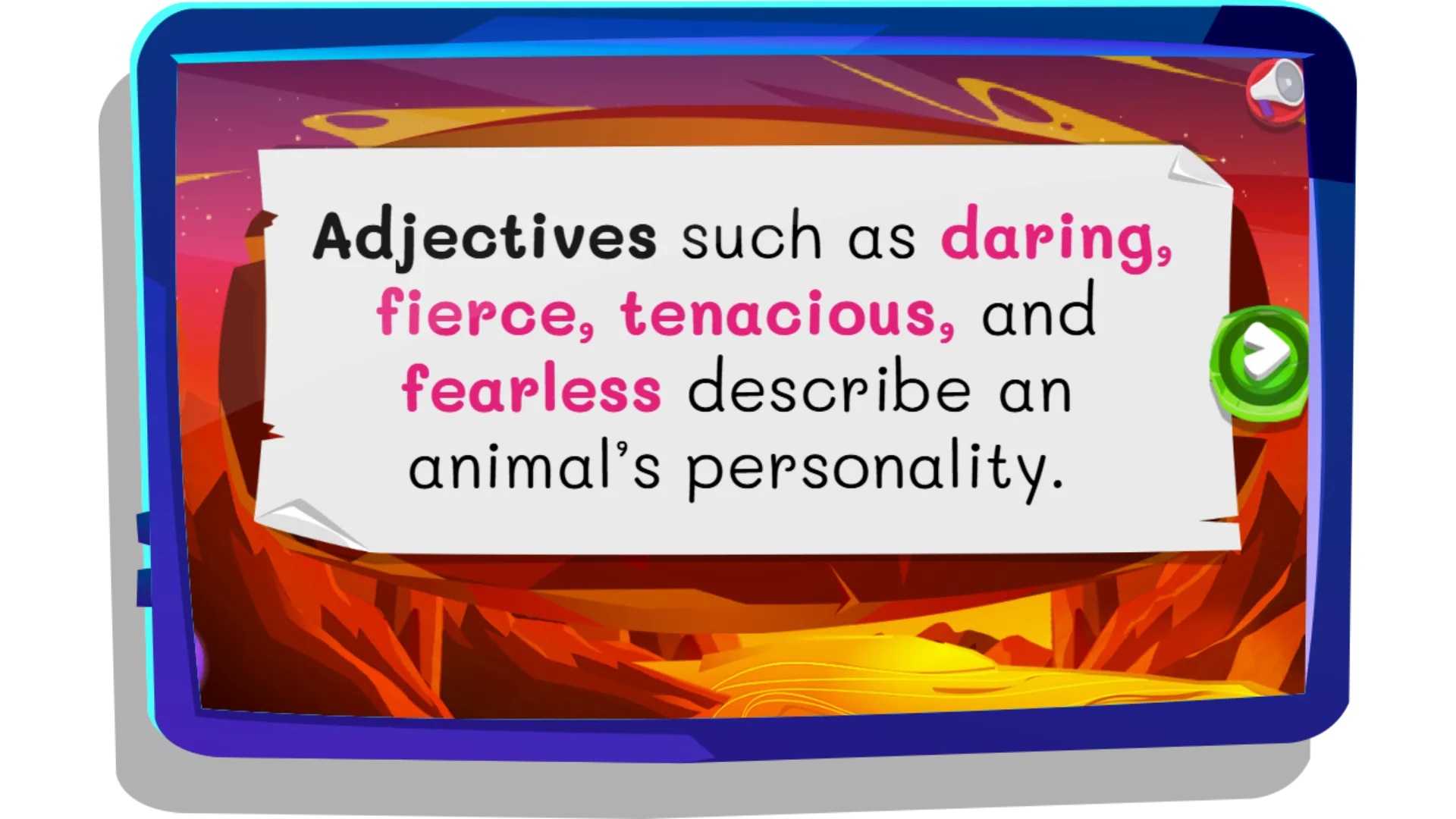 Learning descriptive adjectives