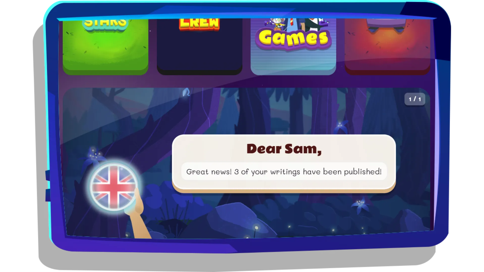 A message notification