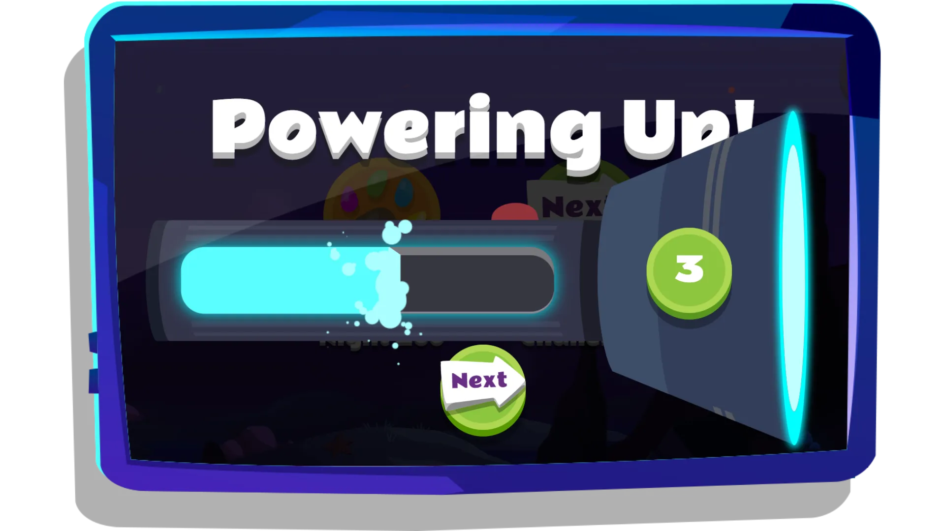 Powering up the flashlight